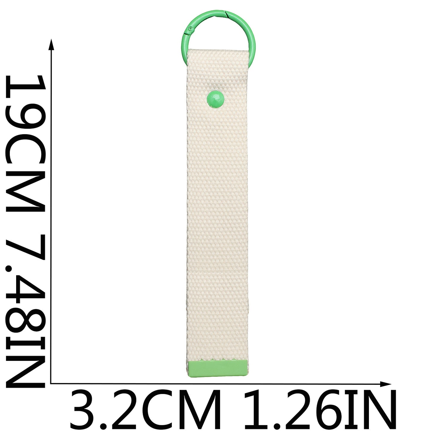 Canvas Keychain Strap – Two Sizes, Ivory & Pure White Options