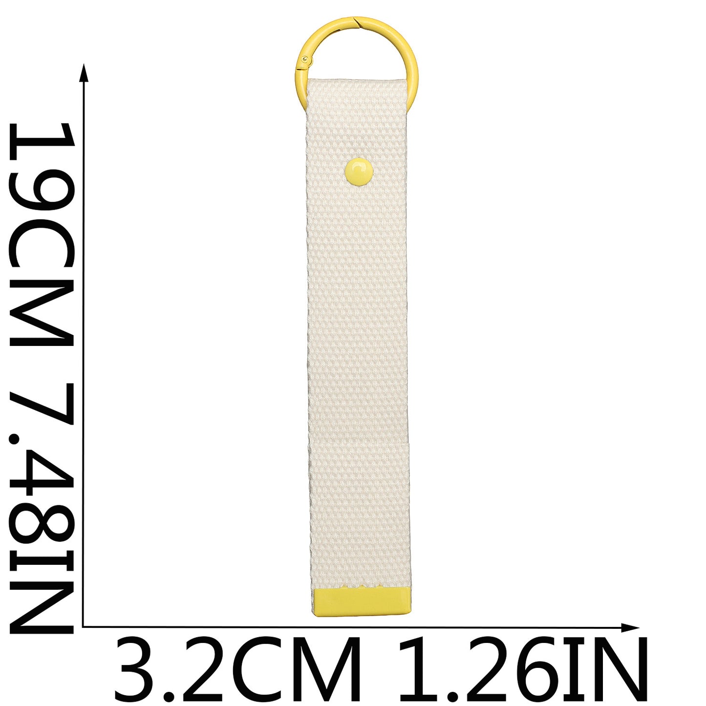 Canvas Keychain Strap – Two Sizes, Ivory & Pure White Options