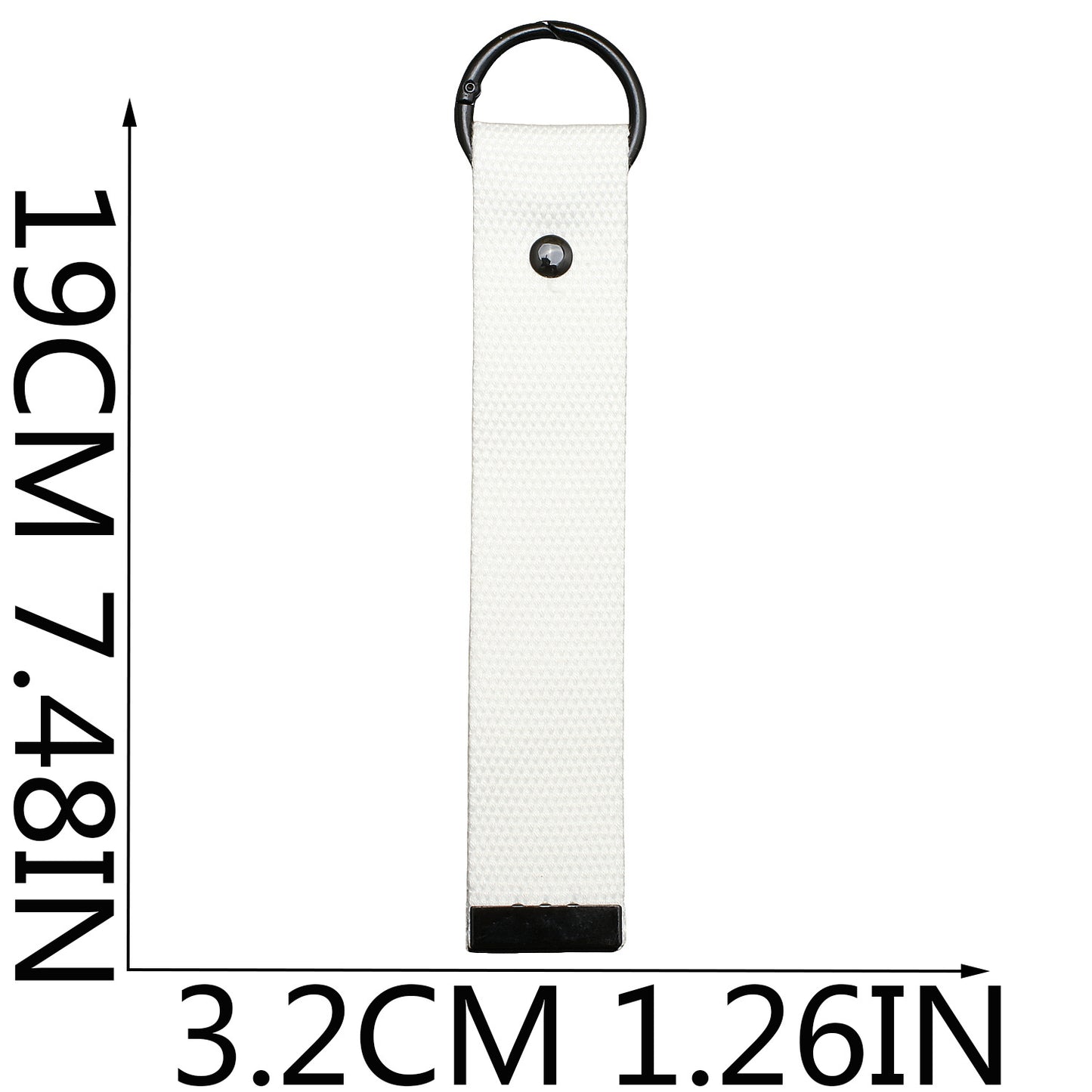 Canvas Keychain Strap – Two Sizes, Ivory & Pure White Options