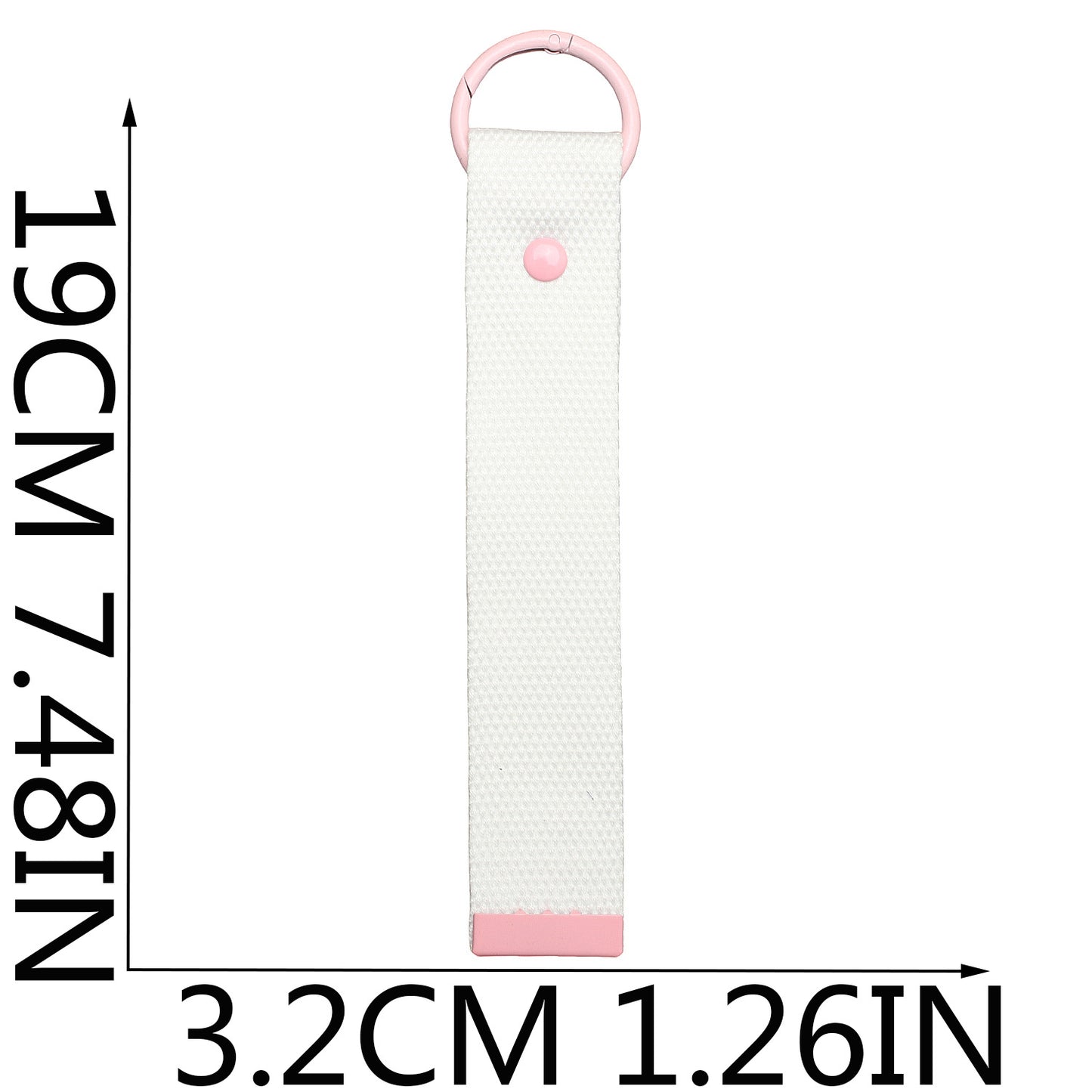 Canvas Keychain Strap – Two Sizes, Ivory & Pure White Options