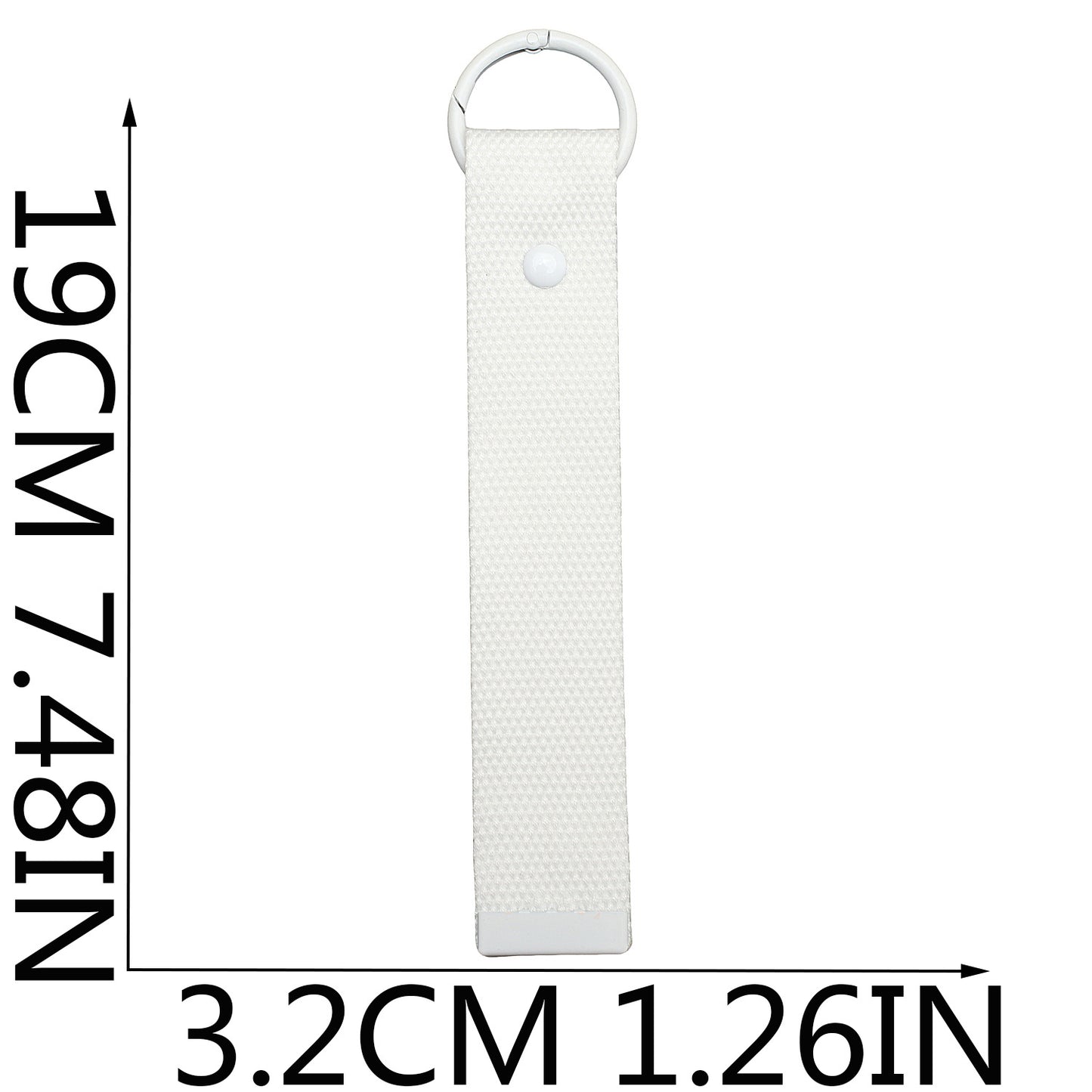 Canvas Keychain Strap – Two Sizes, Ivory & Pure White Options