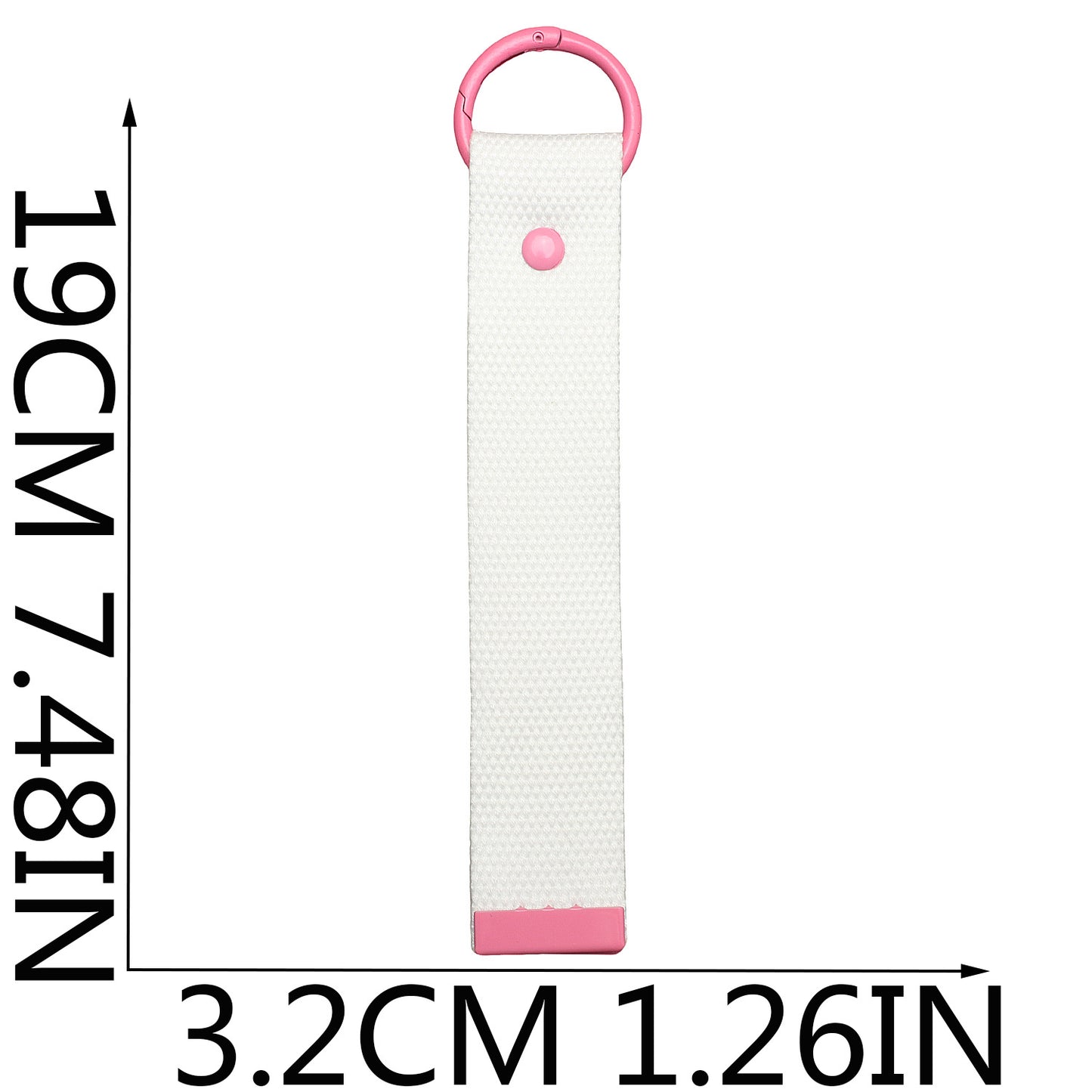 Canvas Keychain Strap – Two Sizes, Ivory & Pure White Options