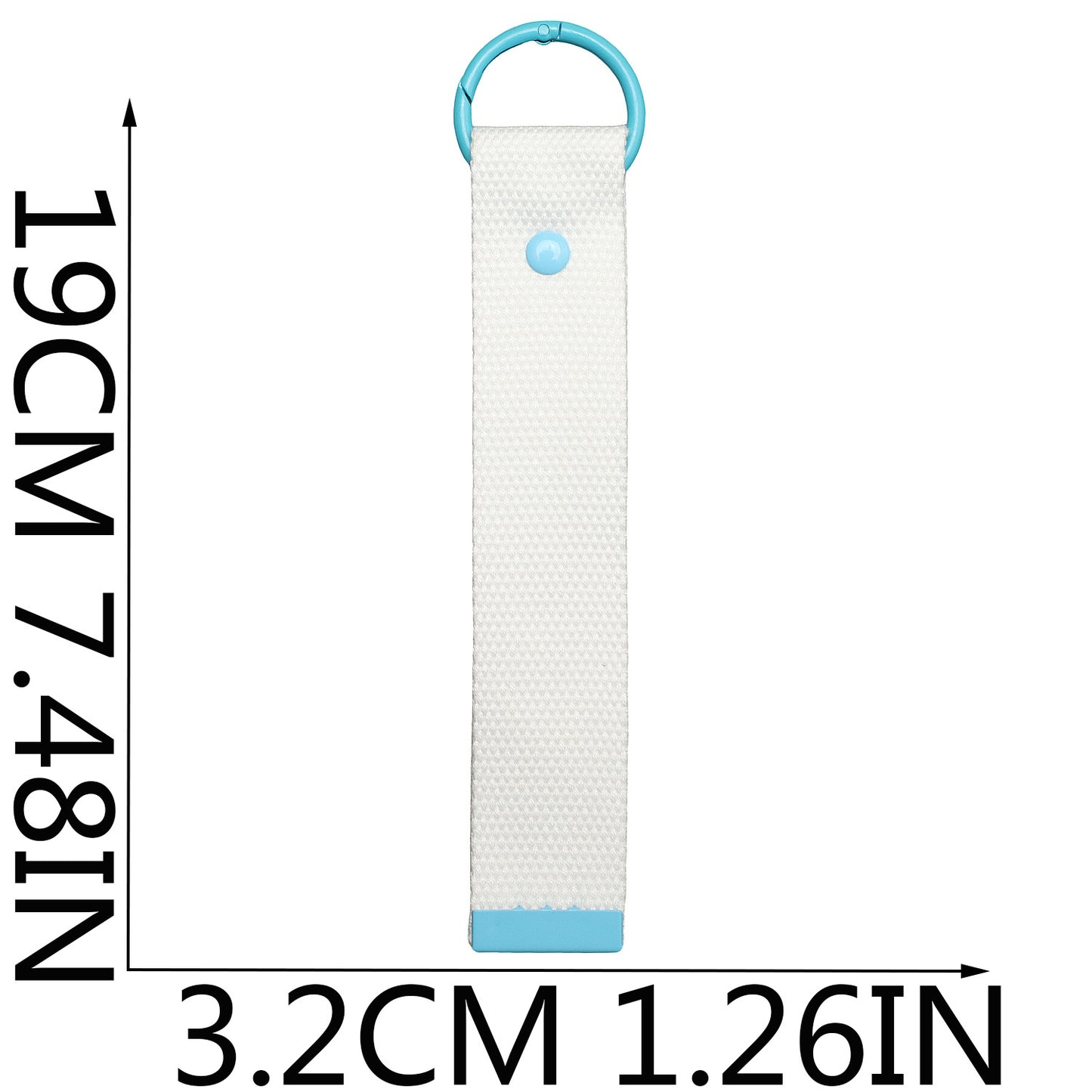 Canvas Keychain Strap – Two Sizes, Ivory & Pure White Options
