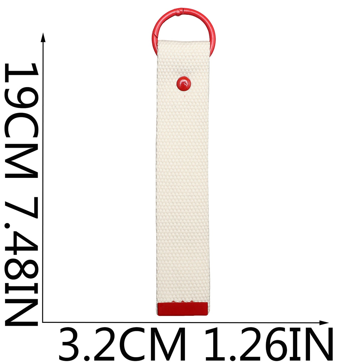 Canvas Keychain Strap – Two Sizes, Ivory & Pure White Options