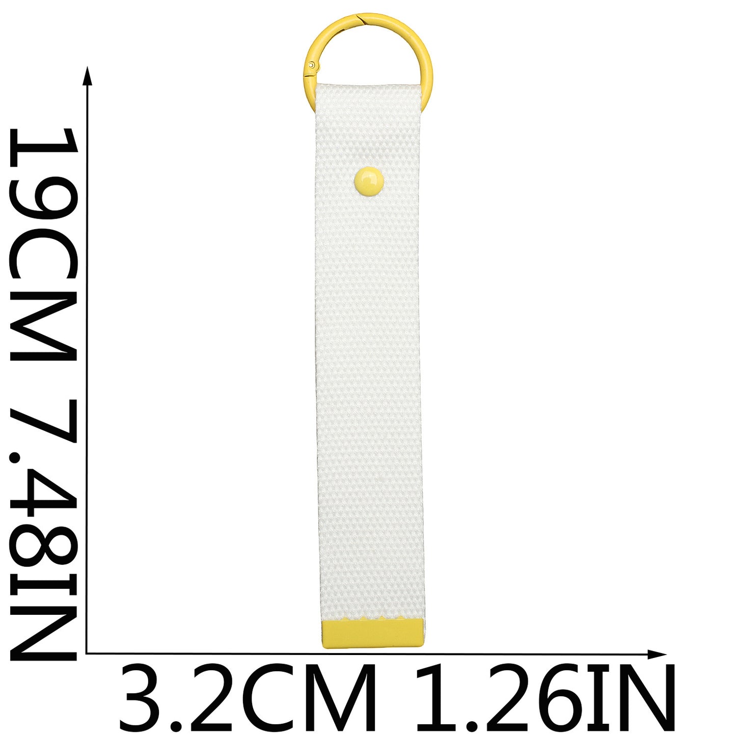 Canvas Keychain Strap – Two Sizes, Ivory & Pure White Options