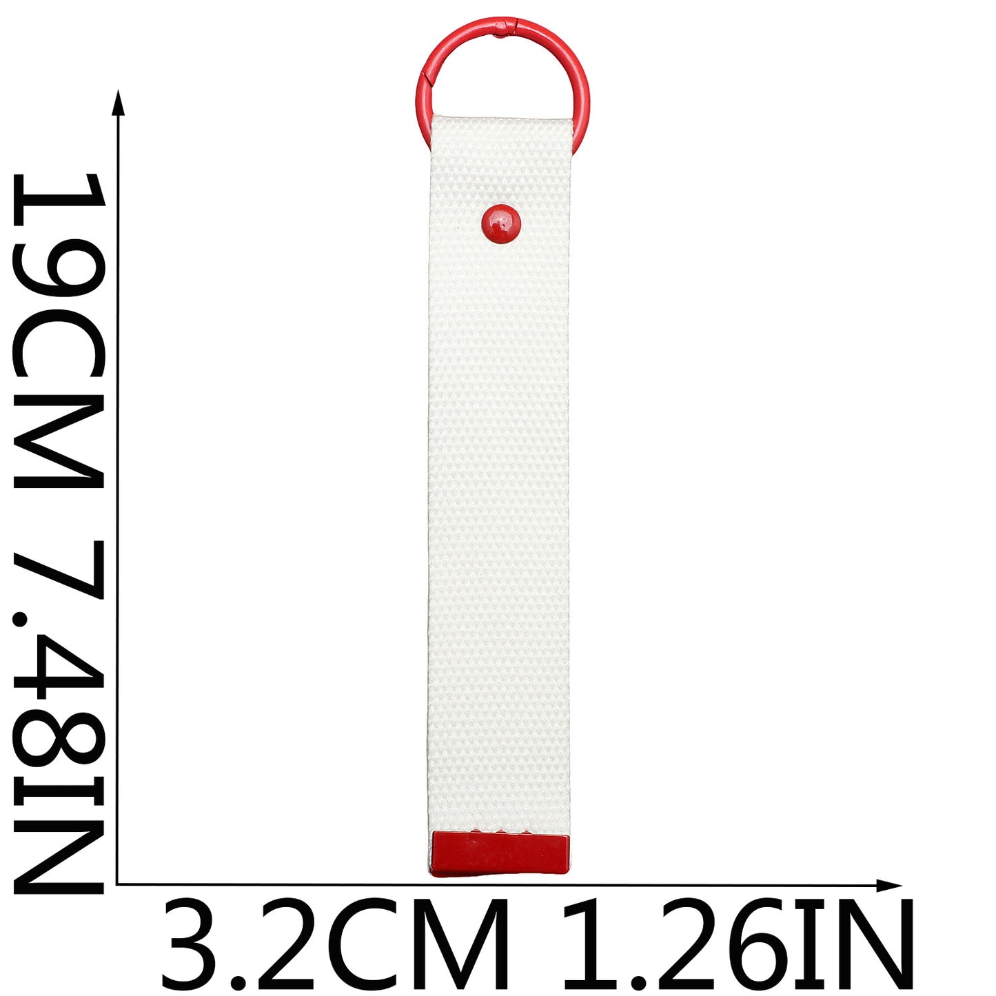 Canvas Keychain Strap – Two Sizes, Ivory & Pure White Options