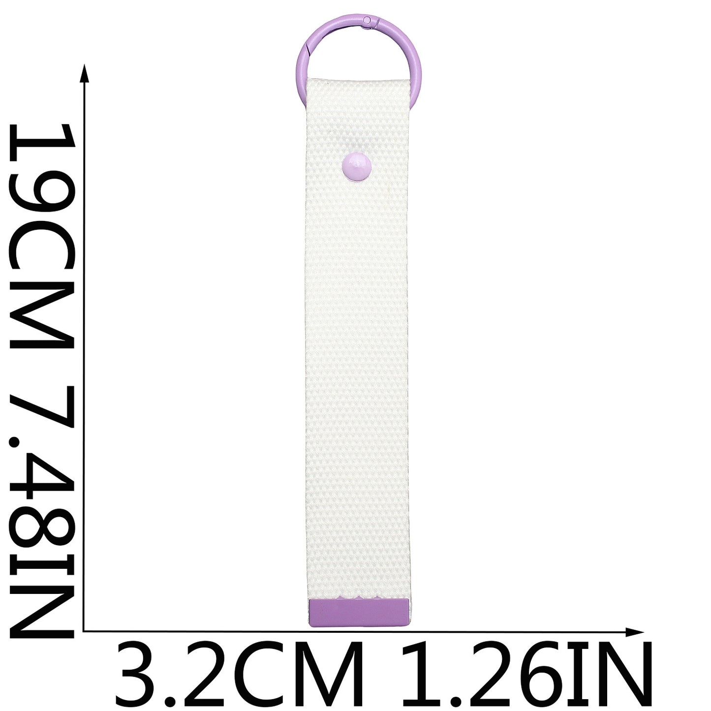Canvas Keychain Strap – Two Sizes, Ivory & Pure White Options