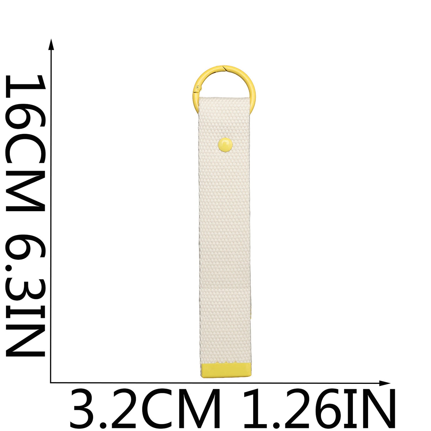 Canvas Keychain Strap – Two Sizes, Ivory & Pure White Options