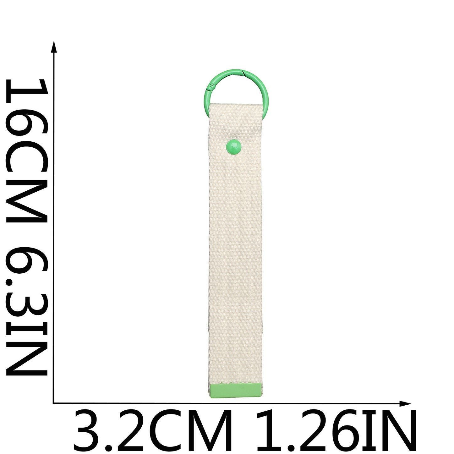 Canvas Keychain Strap – Two Sizes, Ivory & Pure White Options