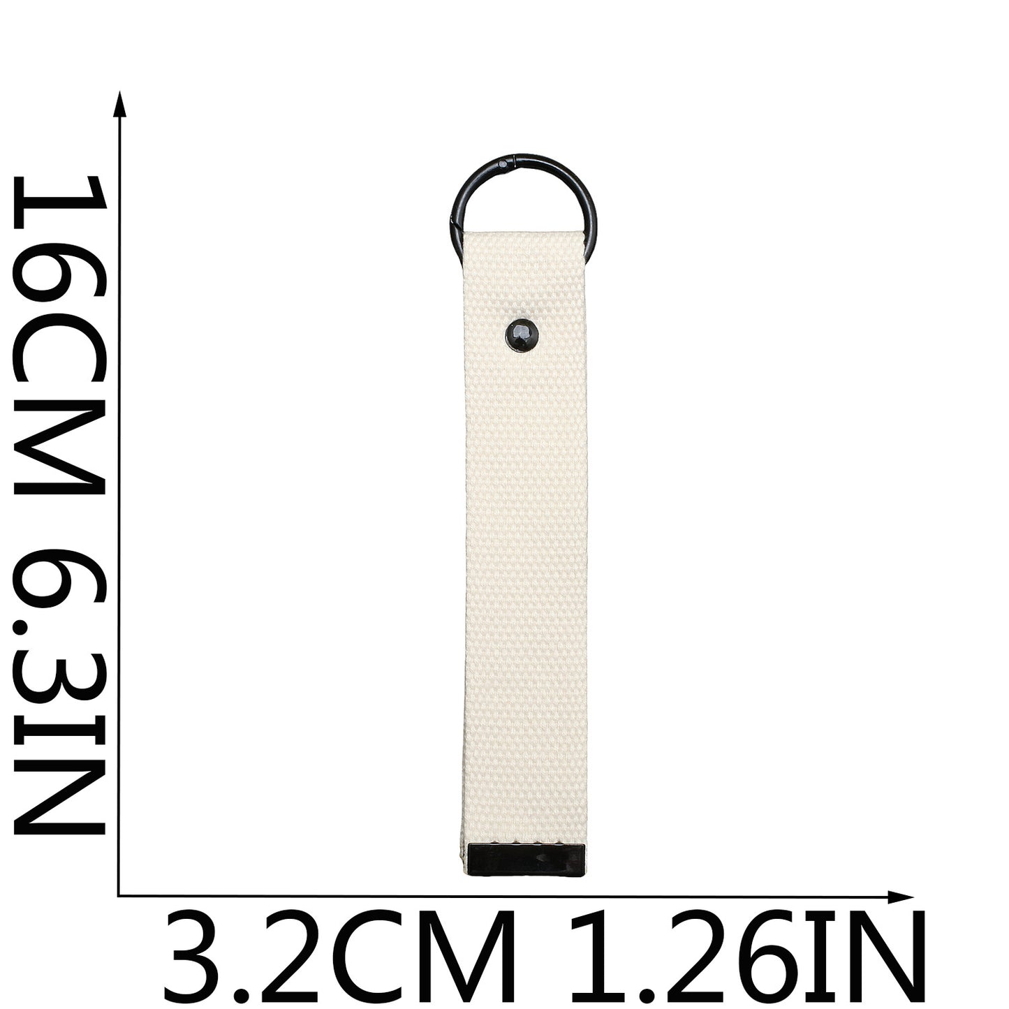 Canvas Keychain Strap – Two Sizes, Ivory & Pure White Options