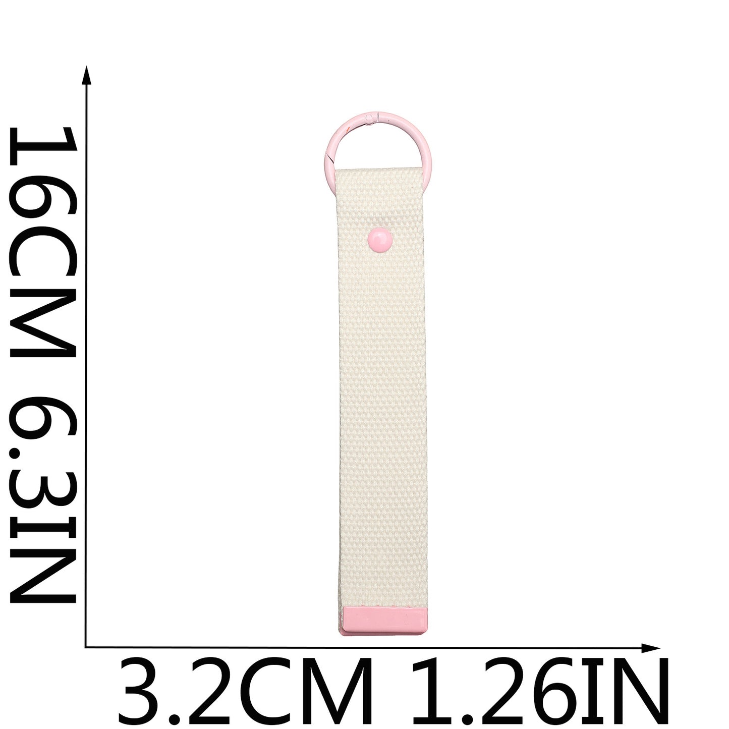 Canvas Keychain Strap – Two Sizes, Ivory & Pure White Options