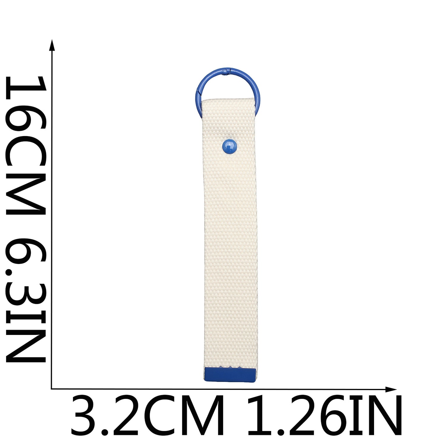 Canvas Keychain Strap – Two Sizes, Ivory & Pure White Options