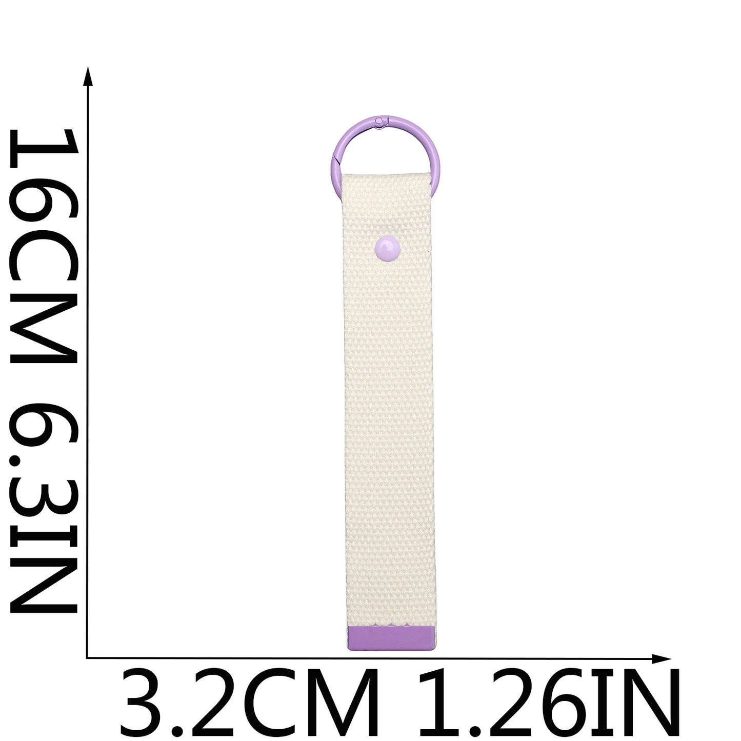 Canvas Keychain Strap – Two Sizes, Ivory & Pure White Options