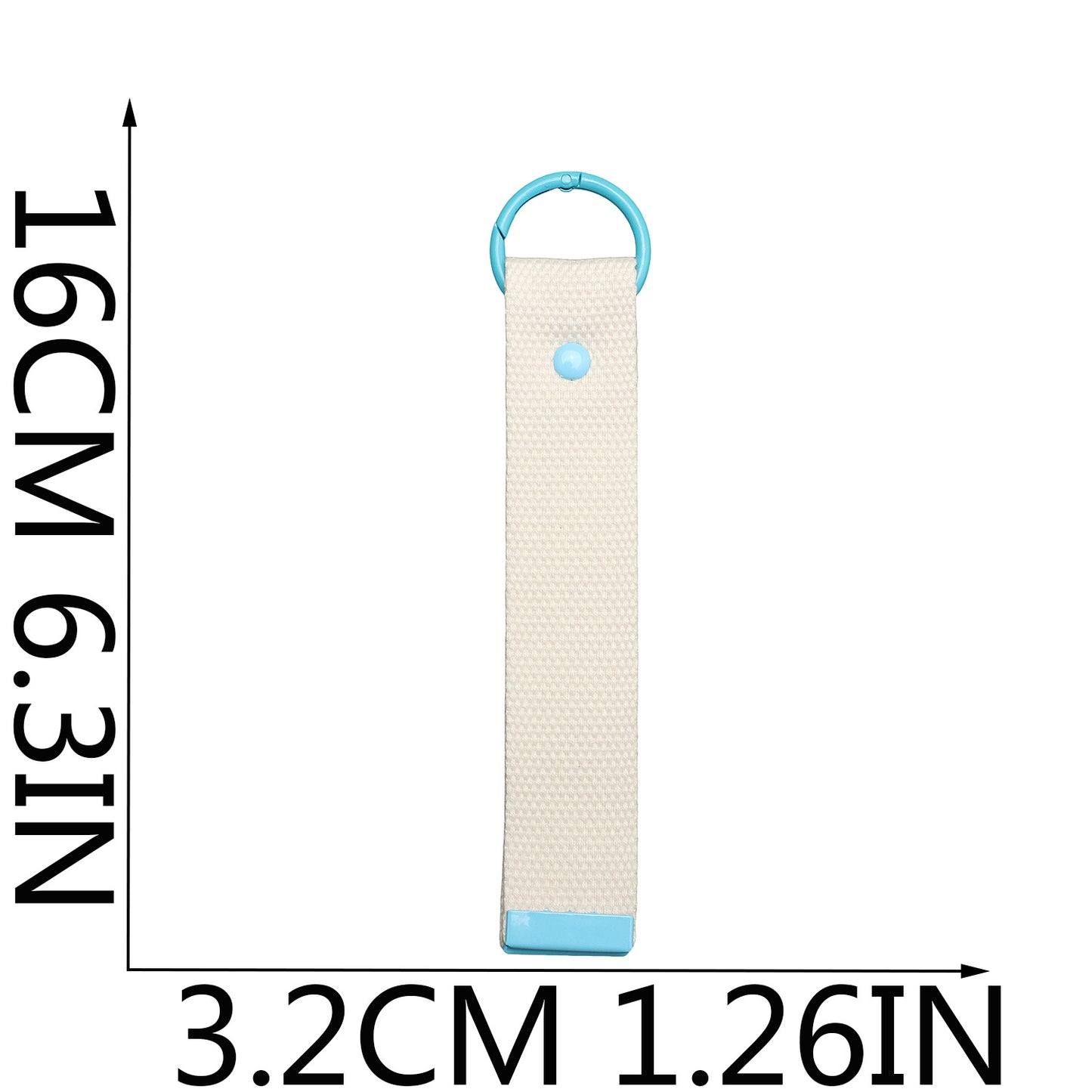 Canvas Keychain Strap – Two Sizes, Ivory & Pure White Options
