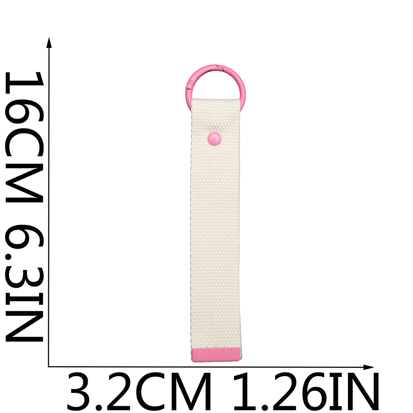 Canvas Keychain Strap – Two Sizes, Ivory & Pure White Options