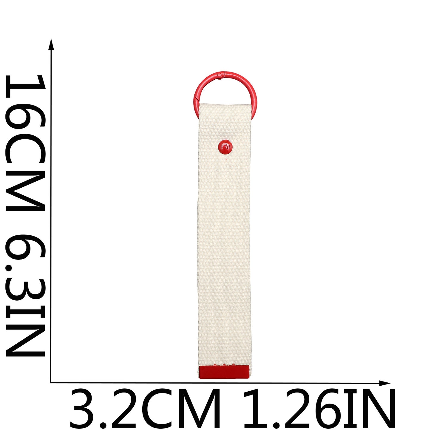 Canvas Keychain Strap – Two Sizes, Ivory & Pure White Options