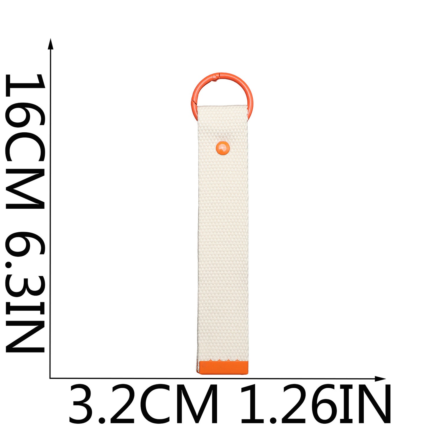 Canvas Keychain Strap – Two Sizes, Ivory & Pure White Options