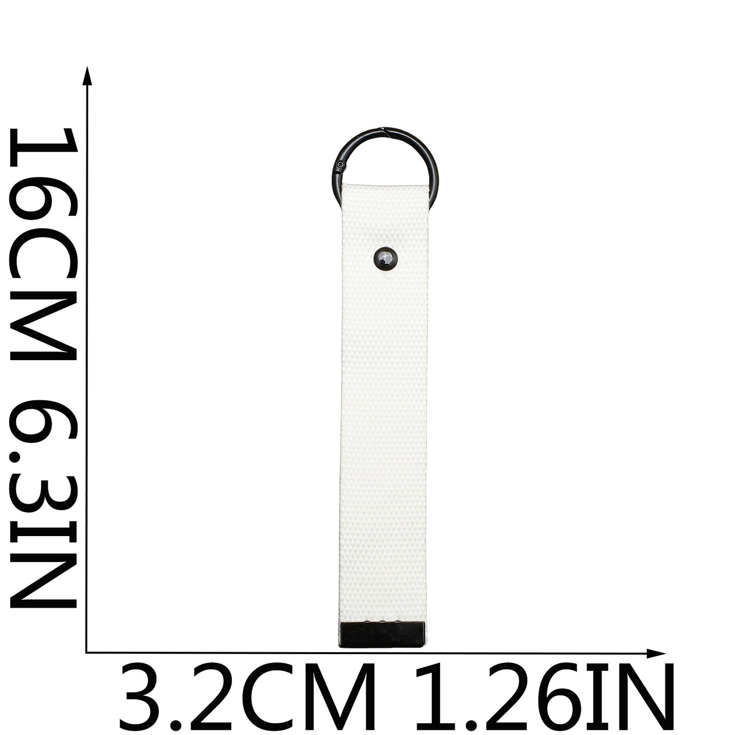 Canvas Keychain Strap – Two Sizes, Ivory & Pure White Options