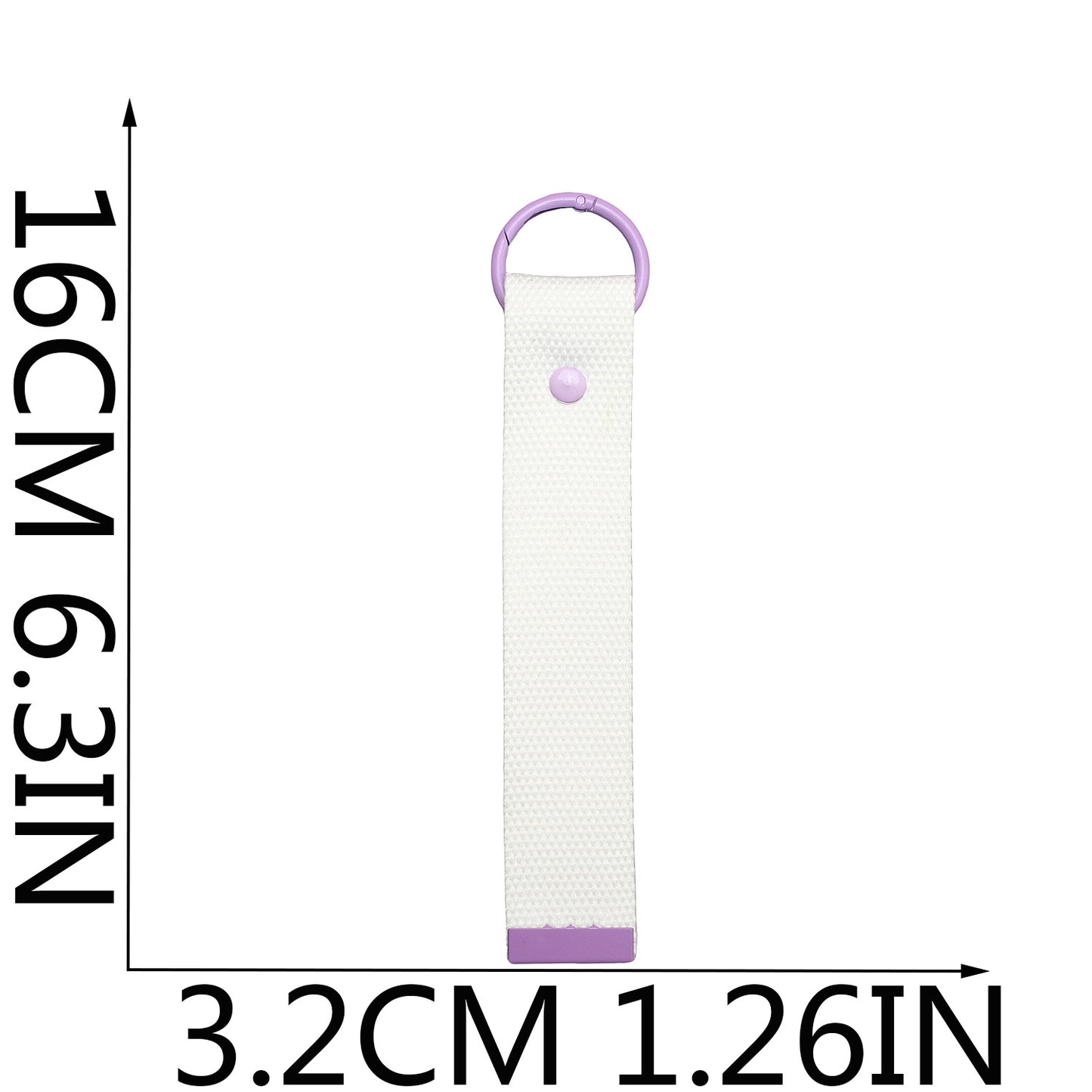Canvas Keychain Strap – Two Sizes, Ivory & Pure White Options