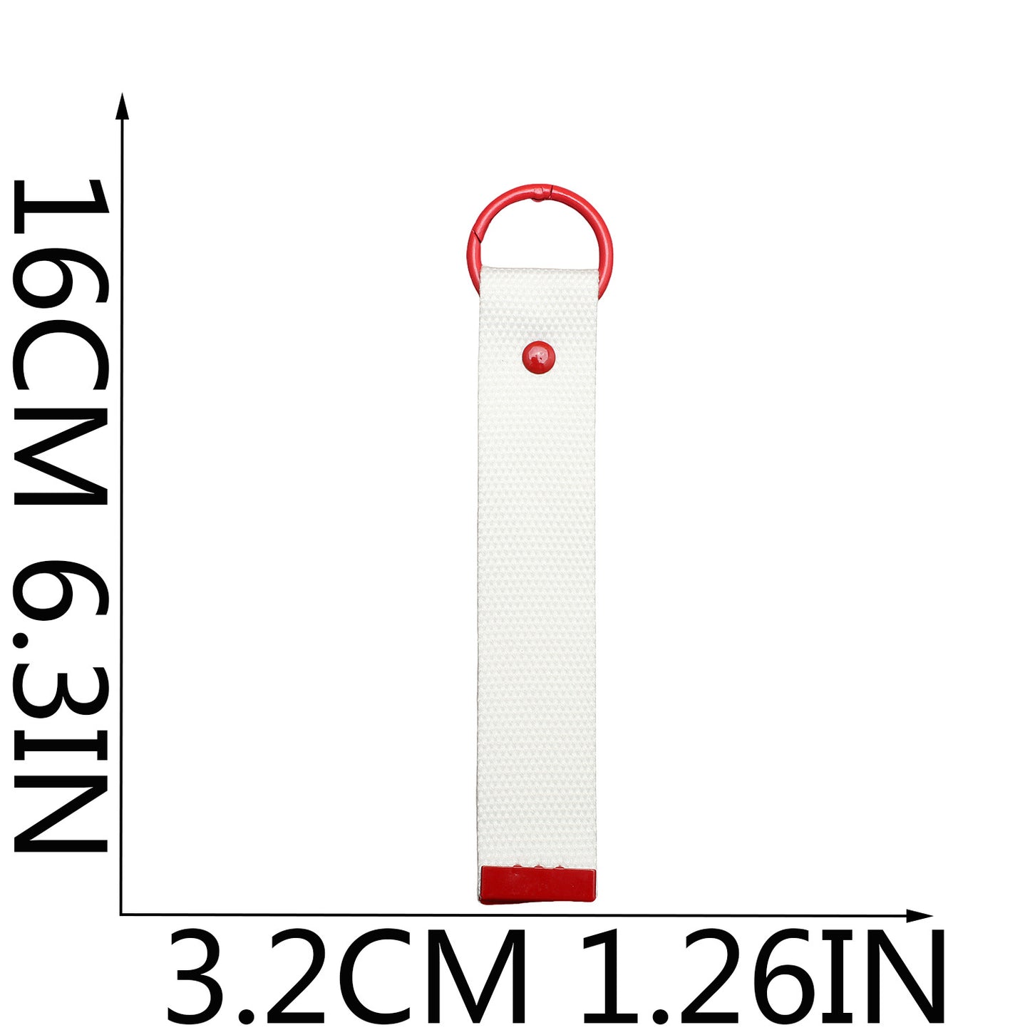 Canvas Keychain Strap – Two Sizes, Ivory & Pure White Options