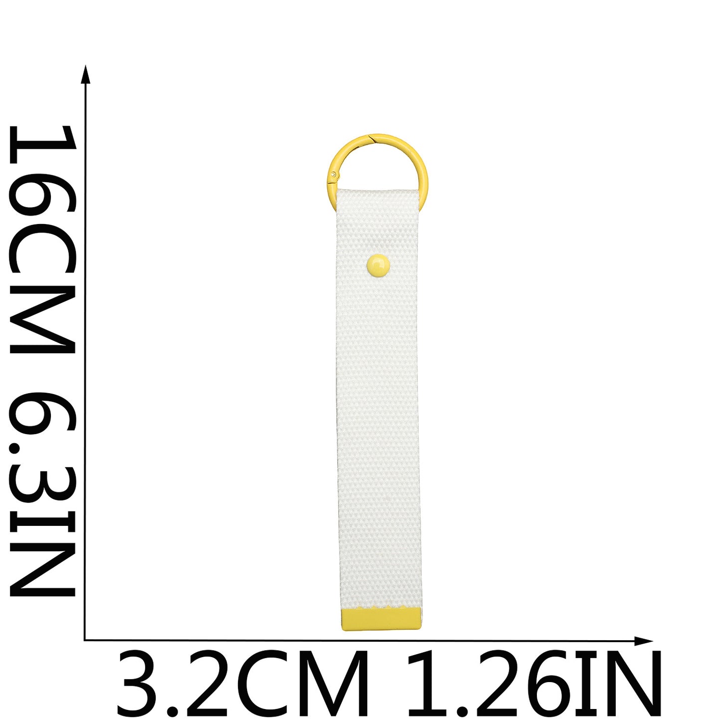 Canvas Keychain Strap – Two Sizes, Ivory & Pure White Options