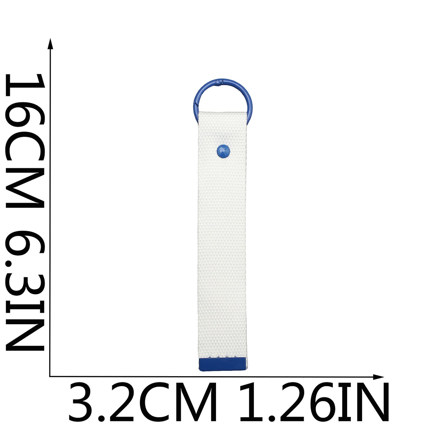 Canvas Keychain Strap – Two Sizes, Ivory & Pure White Options