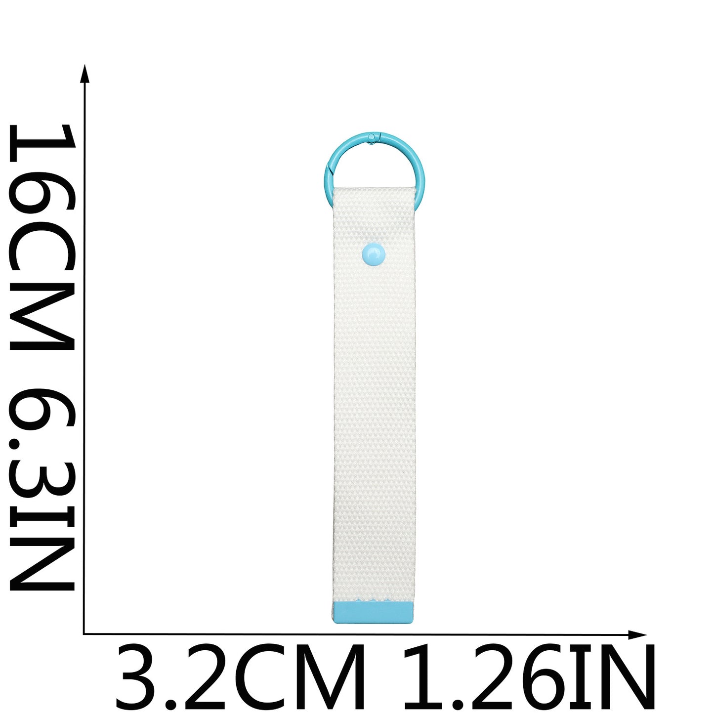 Canvas Keychain Strap – Two Sizes, Ivory & Pure White Options