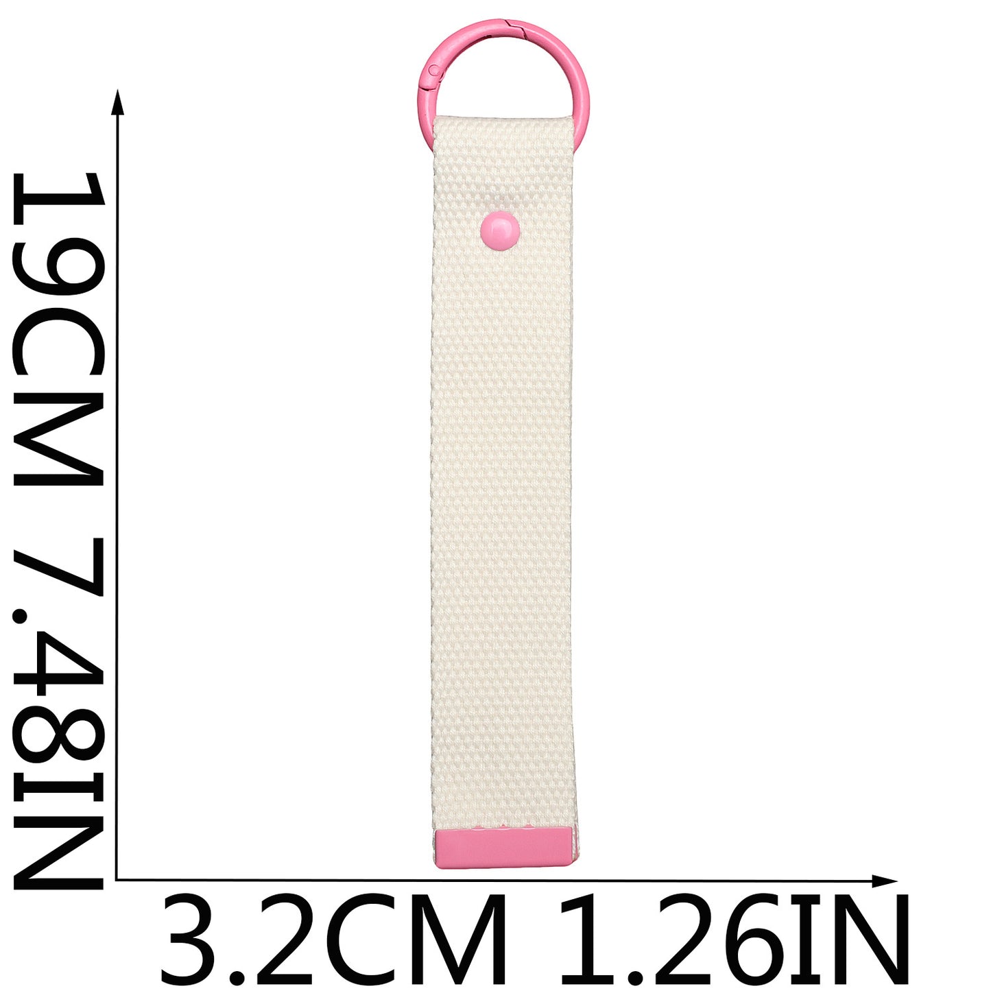 Canvas Keychain Strap – Two Sizes, Ivory & Pure White Options