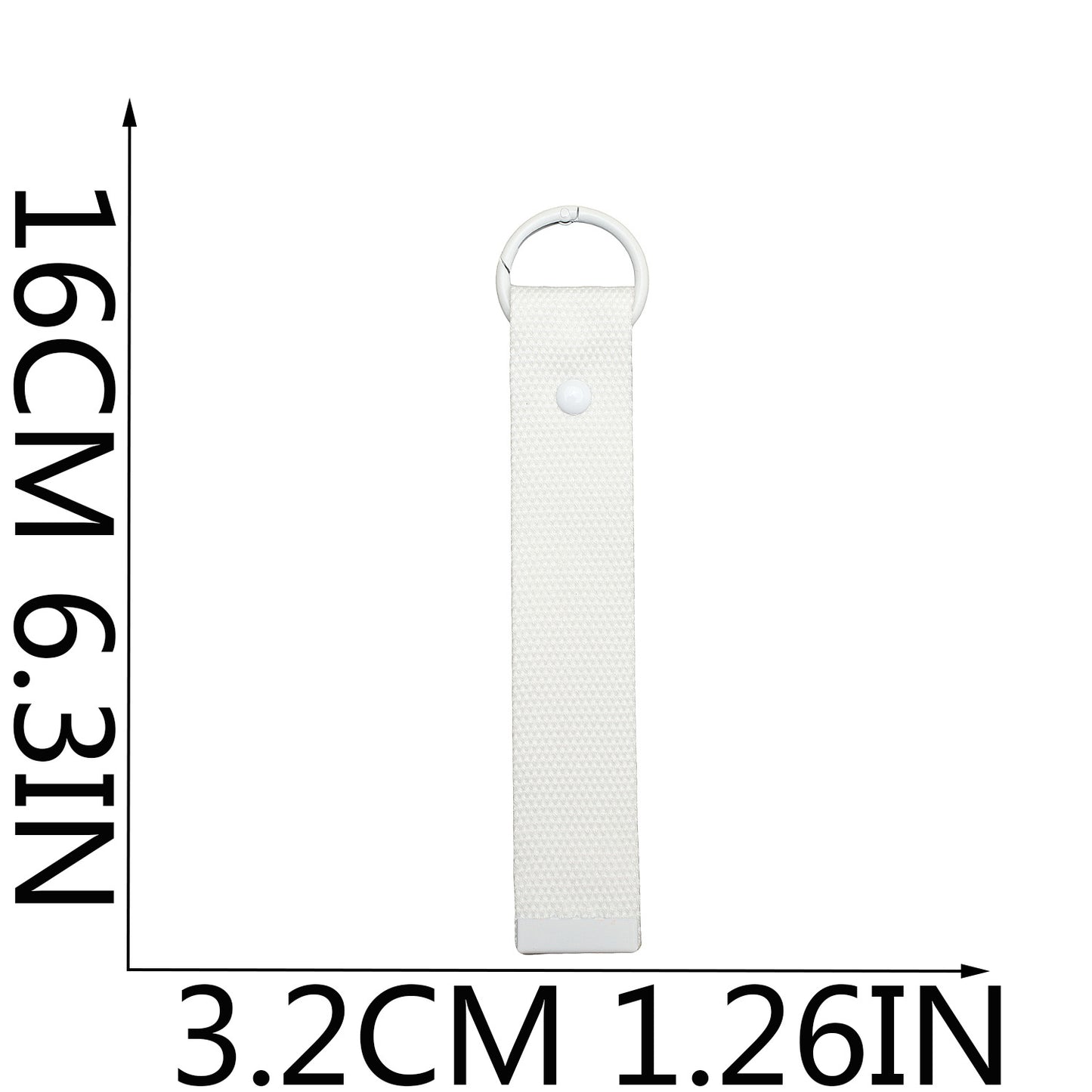 Canvas Keychain Strap – Two Sizes, Ivory & Pure White Options