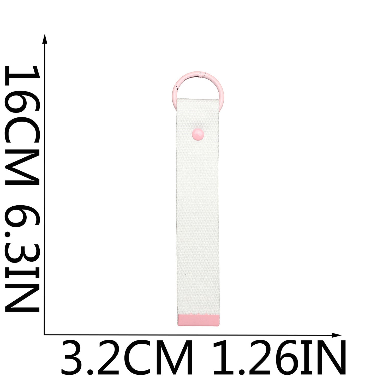 Canvas Keychain Strap – Two Sizes, Ivory & Pure White Options