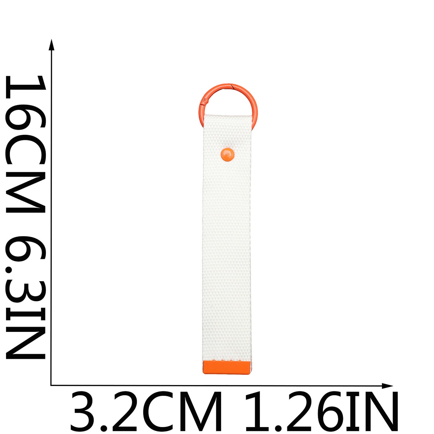Canvas Keychain Strap – Two Sizes, Ivory & Pure White Options
