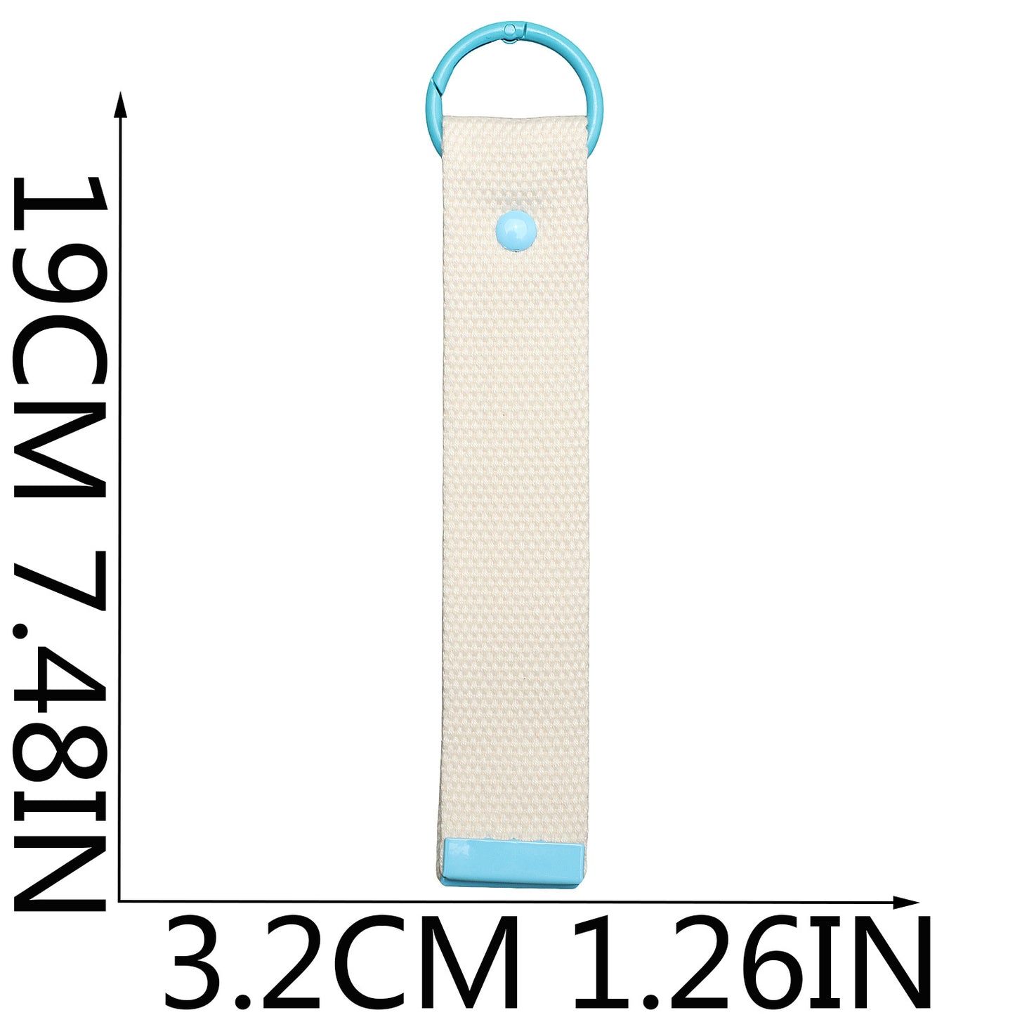 Canvas Keychain Strap – Two Sizes, Ivory & Pure White Options