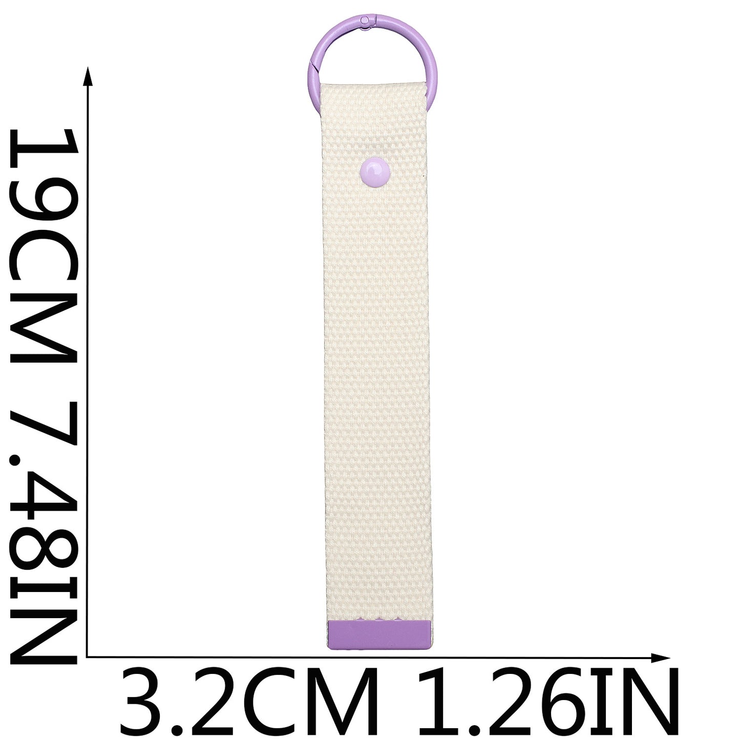 Canvas Keychain Strap – Two Sizes, Ivory & Pure White Options