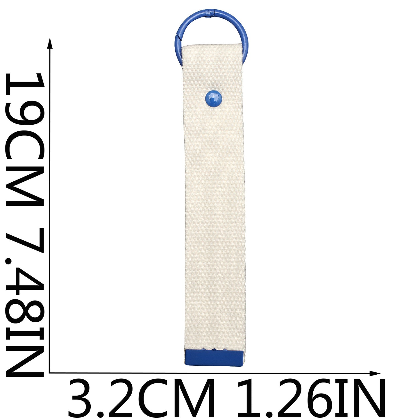 Canvas Keychain Strap – Two Sizes, Ivory & Pure White Options