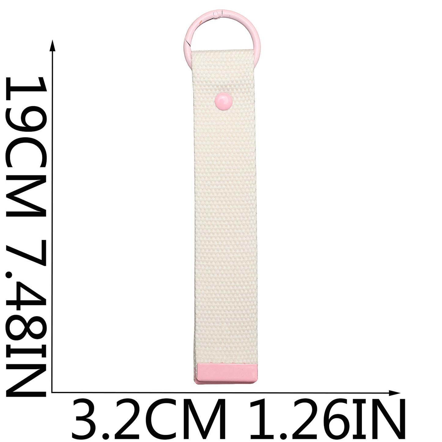 Canvas Keychain Strap – Two Sizes, Ivory & Pure White Options