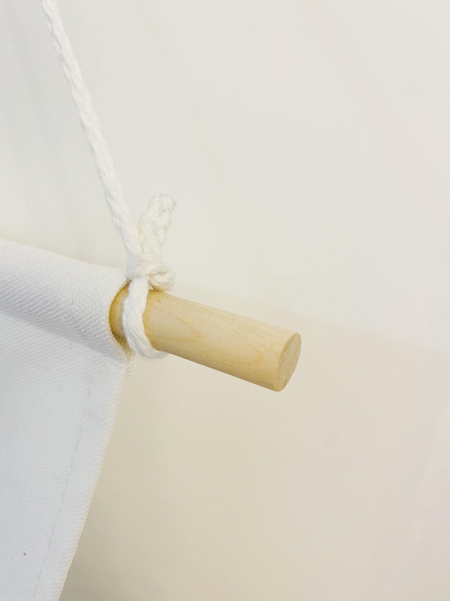 3pcs Set White Hanging Pennant Blank Cotton Canvas Banner Flag for Decorative
